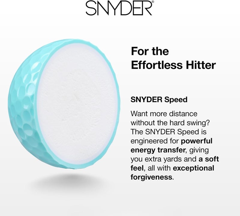 Snyder USA Speed Golf Balls - 3-Piece Construction Distance Golf Balls, 342 Dimples, 80 Compression, High Visibility Colored Golf Balls 12 Pack - Image 5